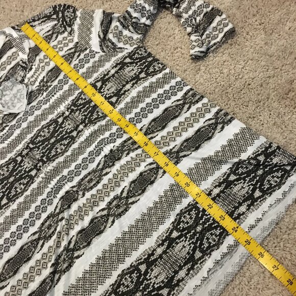 Olsen Europe Reptile Scale Print Tuckwork Jersey Tunic Top - Picture 14 of 15